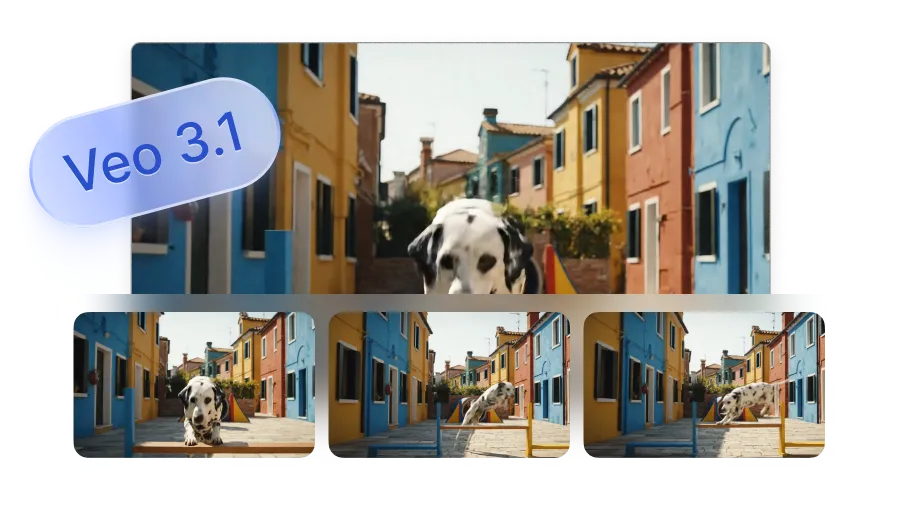Google Veo 3.1 producing high-consistency AI b-roll footage in Visla